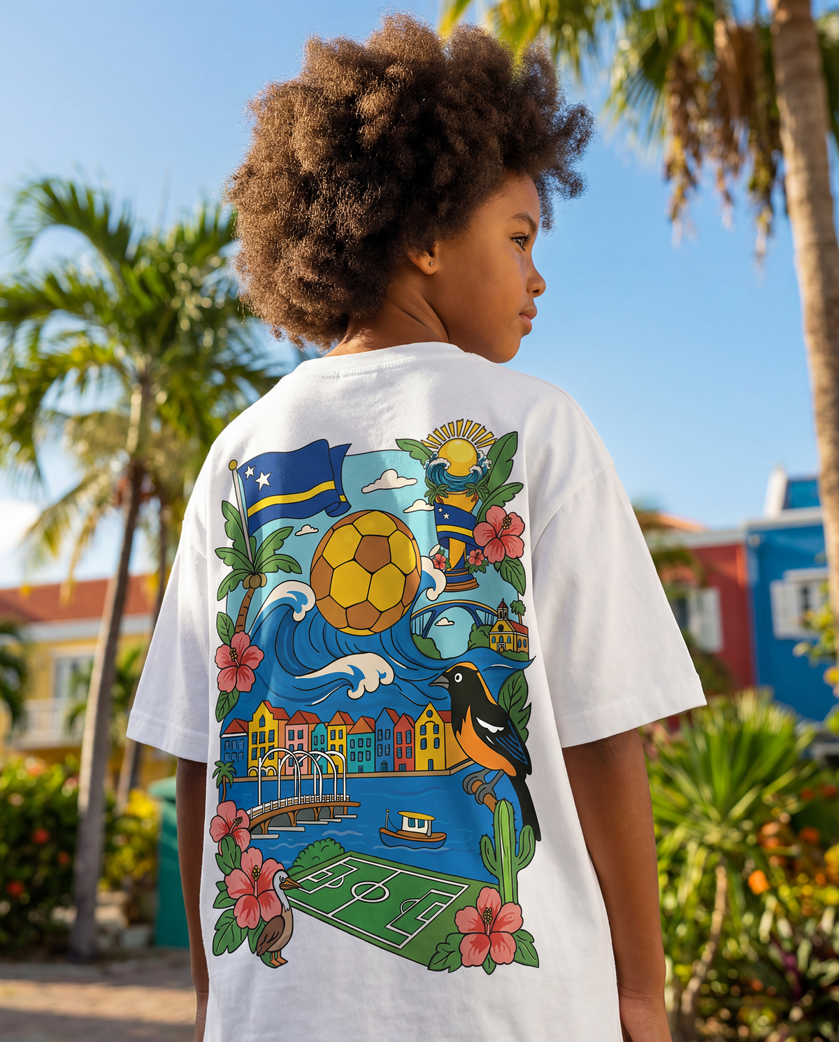 Curpee* Built For The Moment— Curaçao Football Summer T-Shirt (Youth)