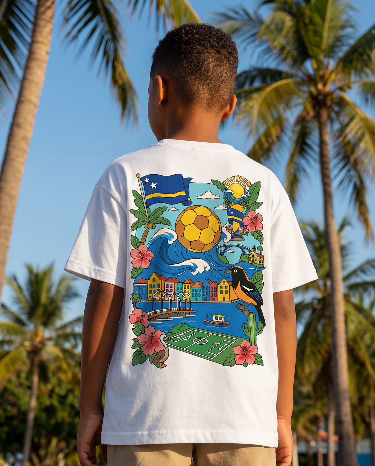 Curpee* Built For The Moment— Curaçao Football Summer T-Shirt (Youth)