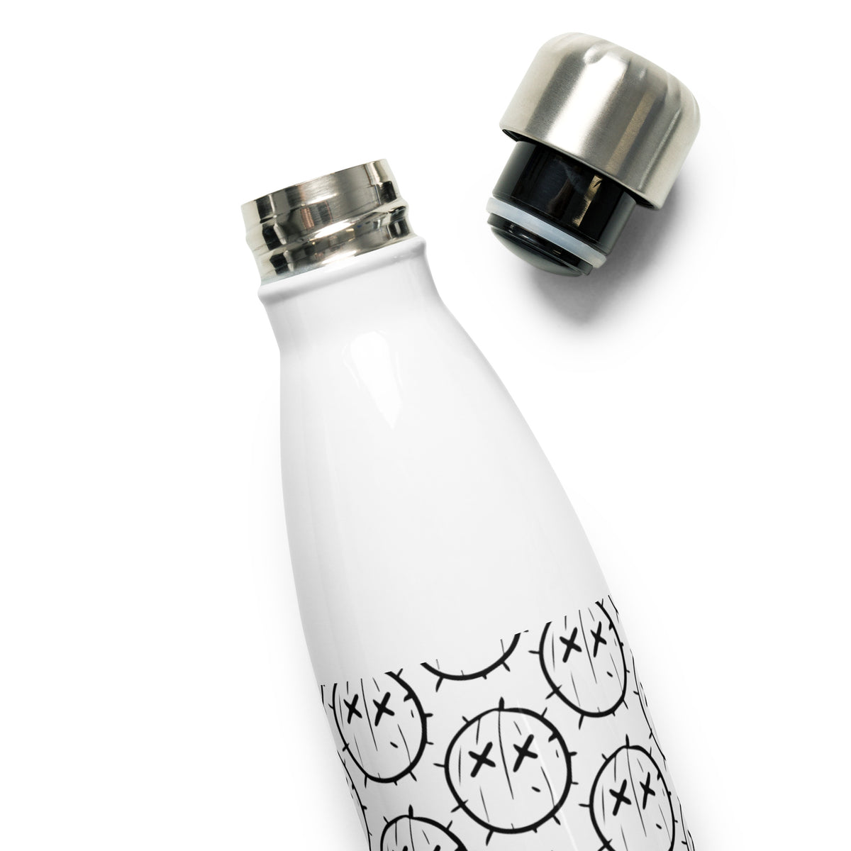 CURPEE* CACTUS STAINLESS STEEL WATER BOTTLE – LIMITED EDITION [WHITE]